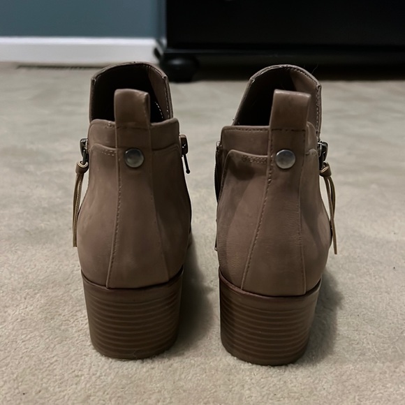 Brown / Taupe Faux Leather Booties - Picture 7 of 9